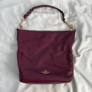 Coach Purse Magenta Leather